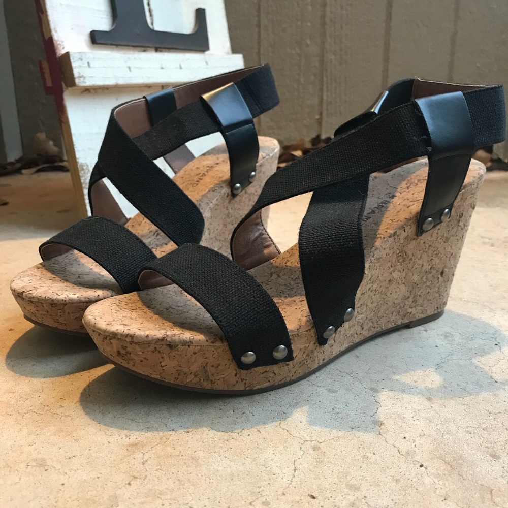NWOT Lucky Brand Cork Wedges